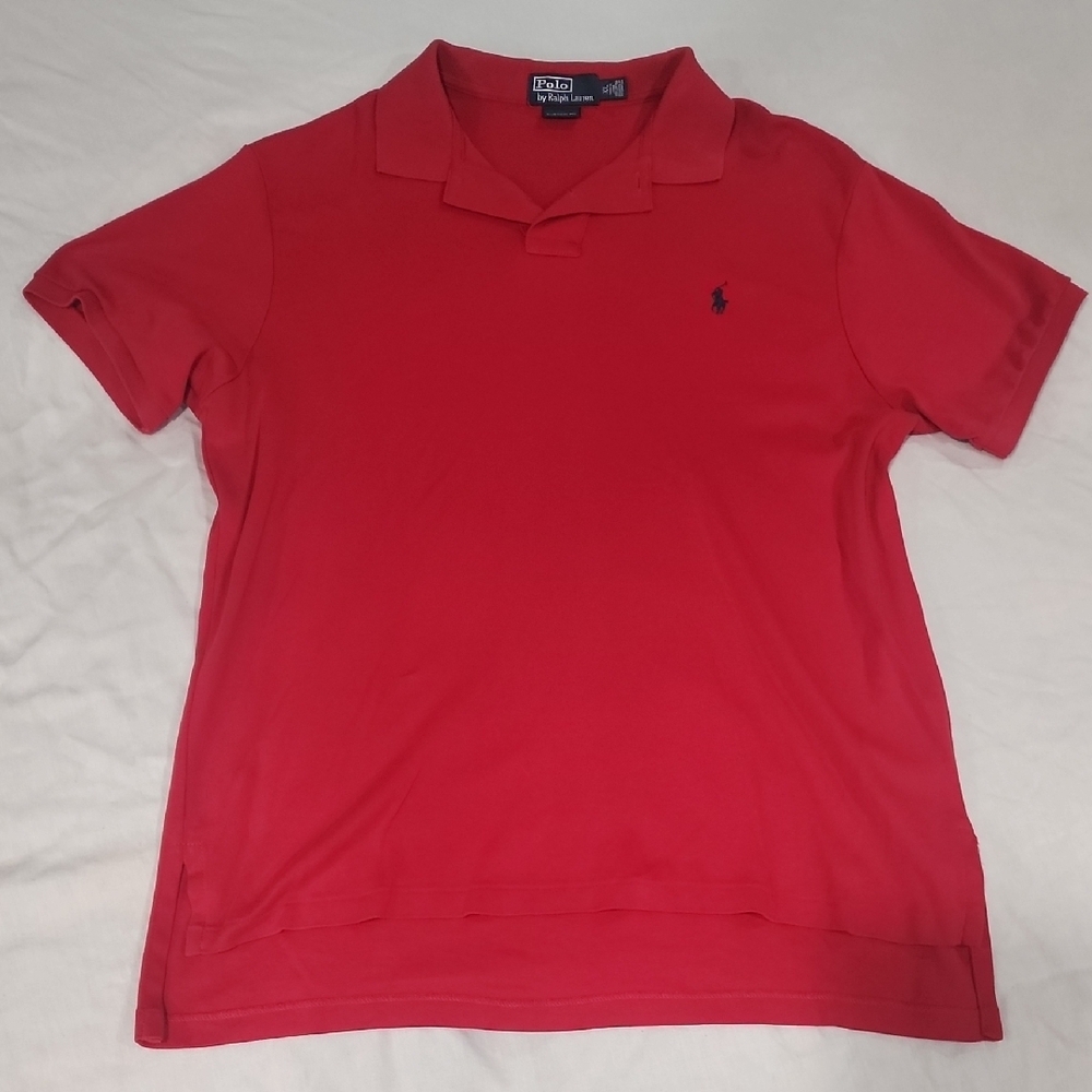 Ralph Lauren Red Polo Shirt with Iconic Logo